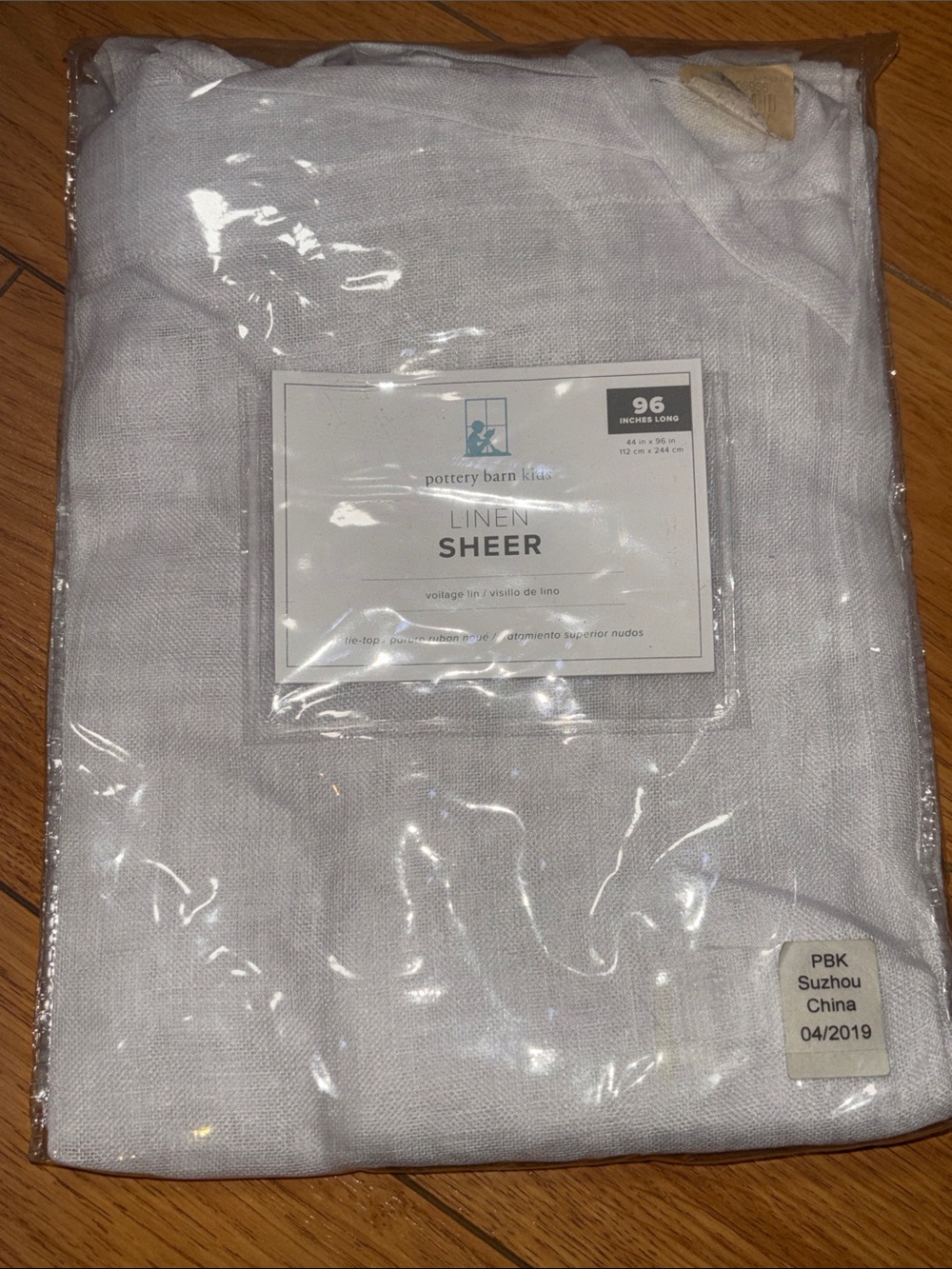 Pottery Barn Kids Linen Sheer Panel - White